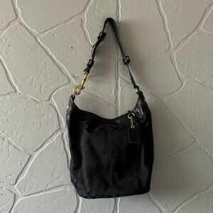 Coach Crossbody Bleeker Signature Black on Black Gold Hardware